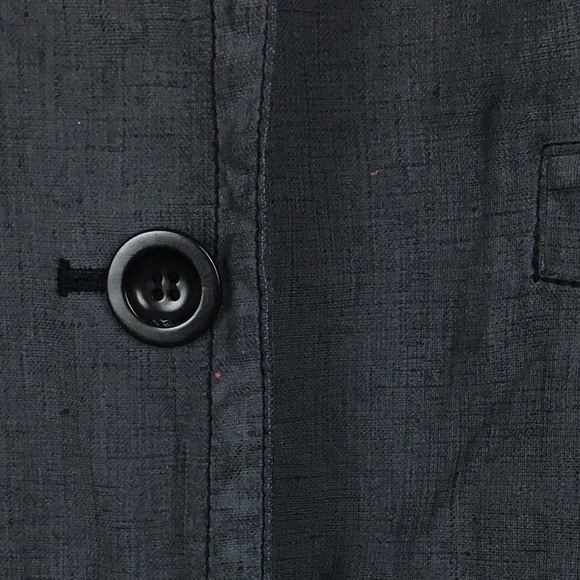 ISDA & CO 100% Linen Jacket Blazer Button Dark Academia Classic Minimalist Large - Picture 9 of 11
